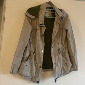 YMI Gray Utility Jacket with Green Lining